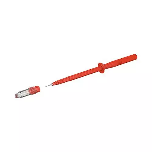 STAUBLI Test Probe, 4mm, Red, 1A, 24.0238-22