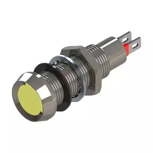 MARL Panel Indicator, Yellow, 8.1mm, 28VDC, 508-521-23