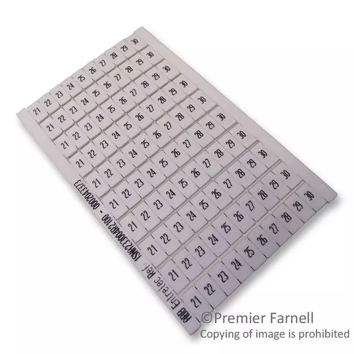 ENTRELEC - TE CONNECTIVITY Marker, 21-30, 023300421 (Pack of 10 Pcs)