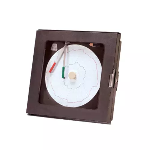Japsin Instrumentation Double Pen Circular Chart Recorders with Mechanical Motor/Spring Wound Winding 0 to 400 Kg/cm² Range, JI-CCR-MT-D