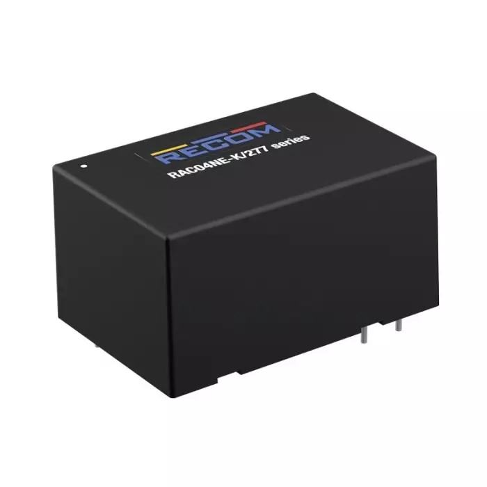 RECOM POWER AC-DC Power Supply 4 W 1 Output 15 V DC 267mA, RAC04NE-15SK/277 (Pack of 12 Pcs)