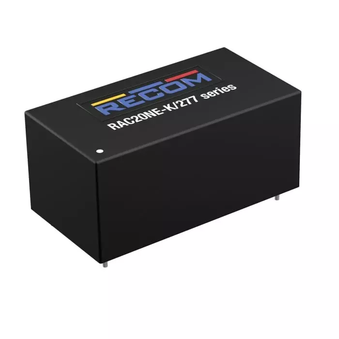 RECOM POWER AC-DC Power Supply 20 W 1 Output 12 V DC 1.667A, RAC20NE-12SK/277 (Pack of 15 Pcs)