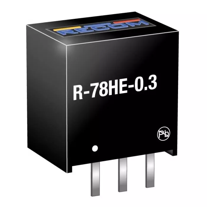 RECOM POWER Switching Regulator PCB Mount 5V DC Output & 6.5-72V DC Input Voltage, R-78HE5.0-0.3 (Pack of 42 Pcs)