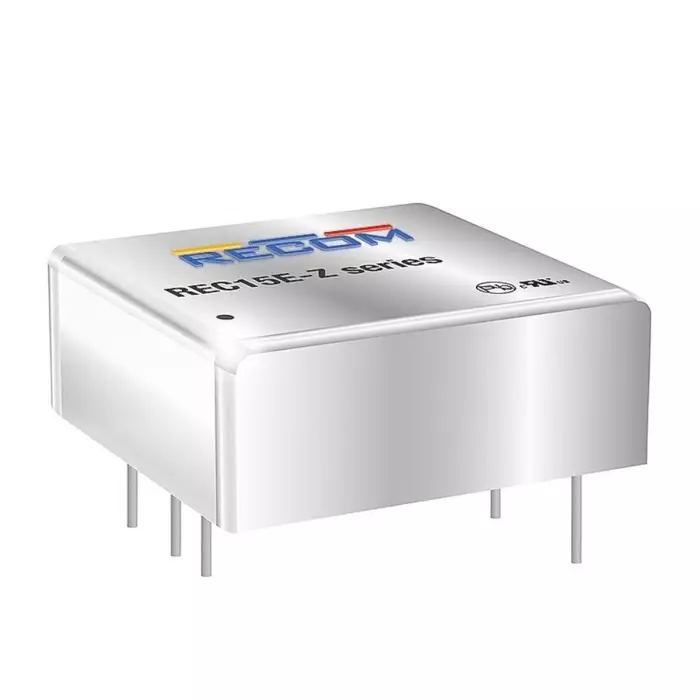 RECOM POWER DC-DC Converter 12 V DC 1.25A Output 9-36 V DC Input 15 W Through Hole, REC15E-2412SZ (Pack of 8 Pcs)
