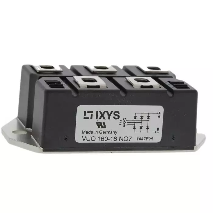 IXYS SEMICONDUCTOR Bridge Rectifier Module 175 A 1600 V 3-Ph Ase 5-Pin, VUO160-16NO7 (Pack of 5 Pcs)