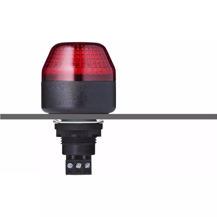 AUER Signal IBM Series Red Multiple Effect Beacon 230-240 V AC Base Mount Panel Mount LED Bulb IP65, 801502313
