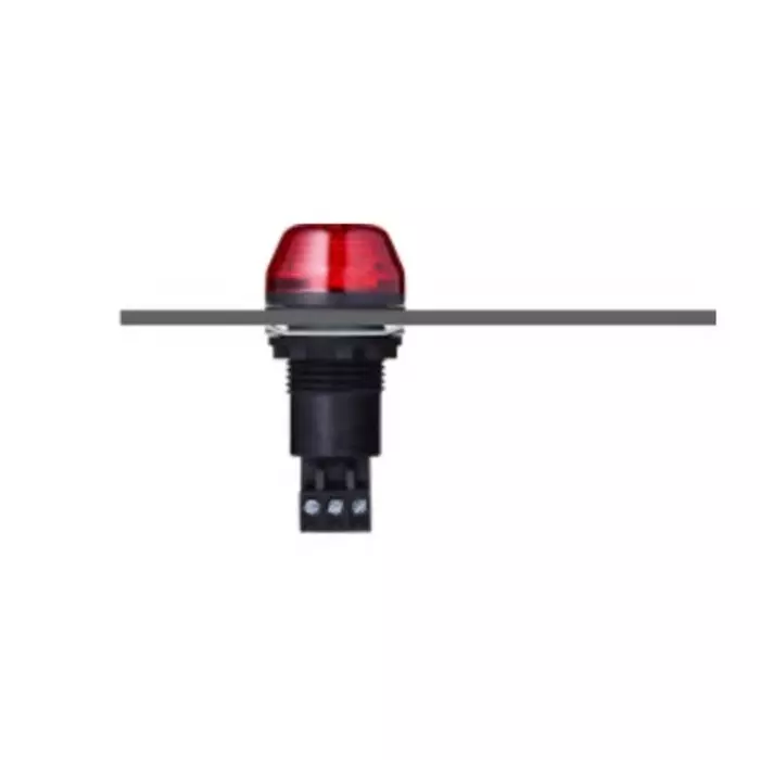AUER Signal IBS Series Red Multiple Effect Beacon 12 V AC/DC Base Mount Panel Mount LED Bulb IP65, 800502404