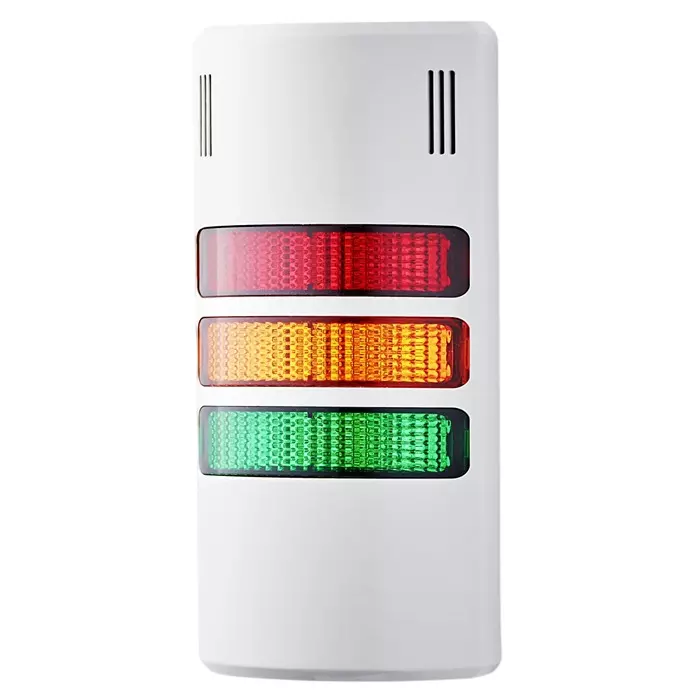 AUER Signal halfDOME90 Series Red/Green/Amber Buzzer Signal Tower 3 Lights 24 V AC/DC Base Mount, HD90-Q31