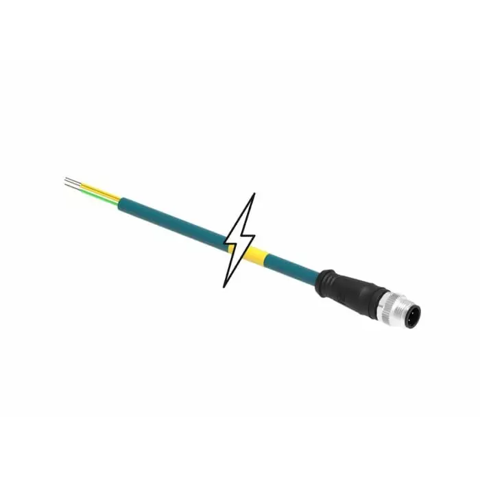 Brad from Molex 4 Way M12 to Unterminated Sensor Actuator Cable, 1201088542