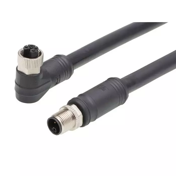 Brad from Molex Cordset 4 Contacts Cable Mount M12 Connector Plug and Socket Female to Male, 1205010144