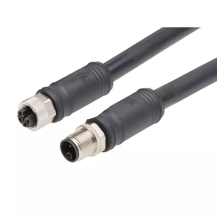 Brad from Molex Cordset 4 Contacts Cable Mount M12 Connector Plug and Socket Female to Male, 1205010237