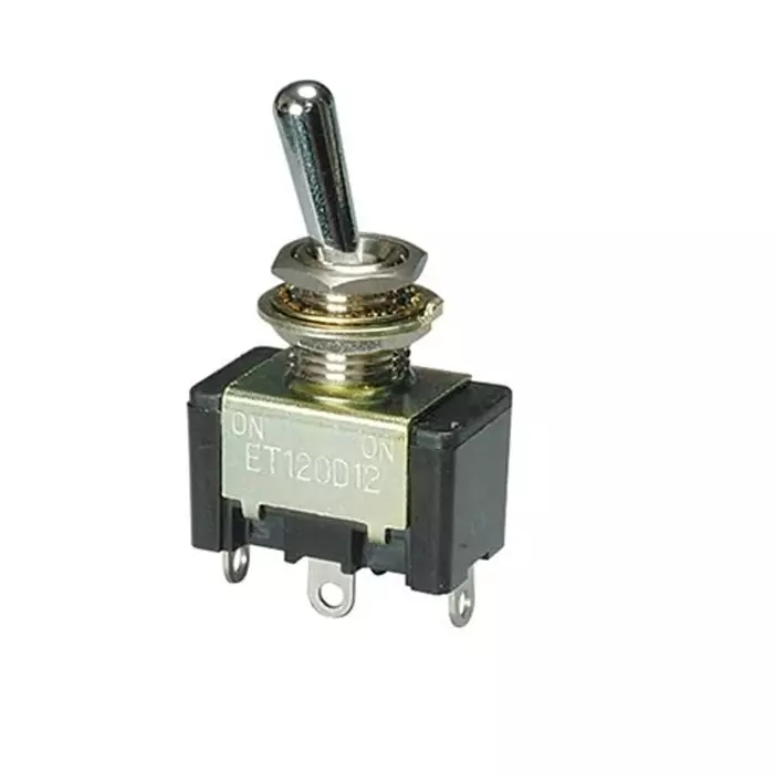 NIDEC COPAL ELECTRONICS GMBH Toggle Switch PCB Mount On-On SPDT Solder Terminal, ET125D12-Z