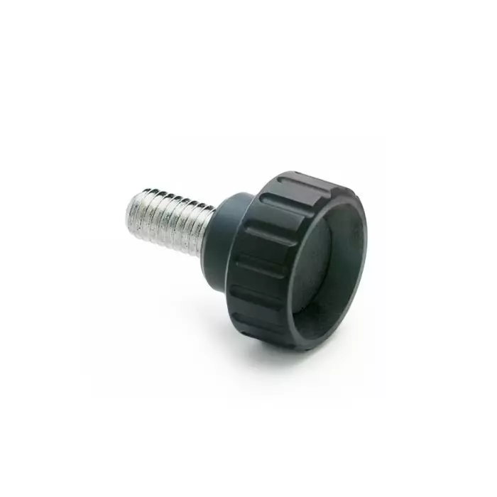 Elesa Polyamide Based Technopolymer Round Knob M8 x 16 Threaded Stud, 6661 (Pack of 10 Pcs)