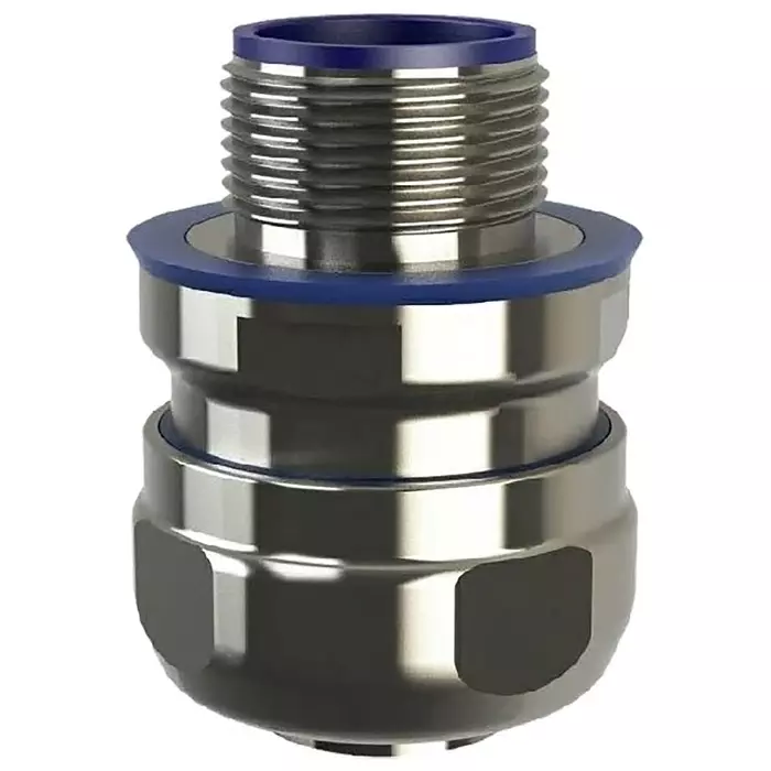 Flexicon External Thread Fitting Conduit Fitting 20mm Nominal Size M20 316 Stainless Steel, LPC20-M20-C-FG