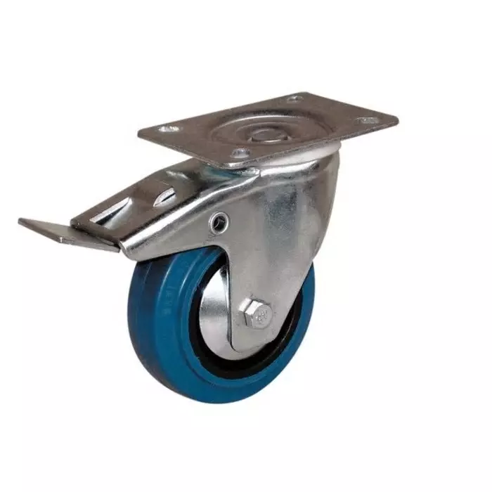 Guitel Hervieu Braked Swivel Castor Wheel 150 Kg Capacity 125 mm Wheel, 21707222
