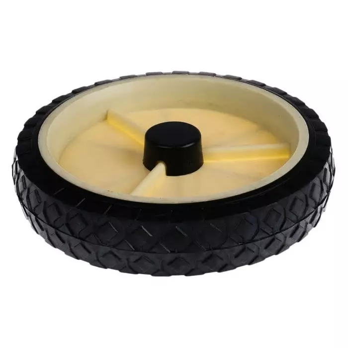 Guitel Hervieu Black White Rubber Trolley Wheel 50 Kg, 380076