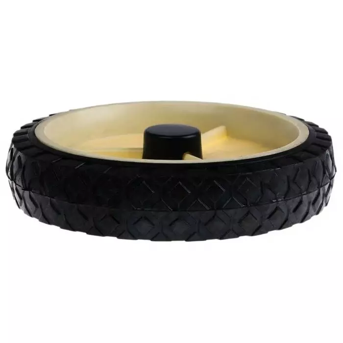 Guitel Hervieu Black White Rubber Trolley Wheel 50 Kg, 380076