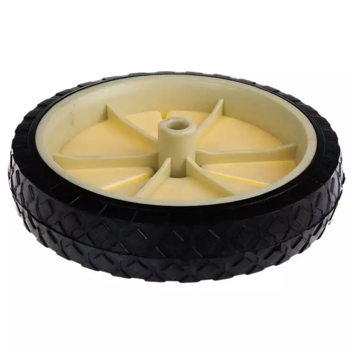 Guitel Hervieu Black White Rubber Trolley Wheel 50 Kg, 380076