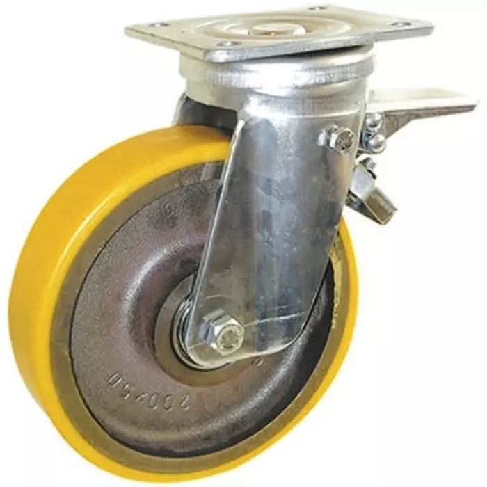 Guitel Hervieu Braked Swivel Castor Wheel 700 Kg Capacity 150 mm Wheel, 14017953