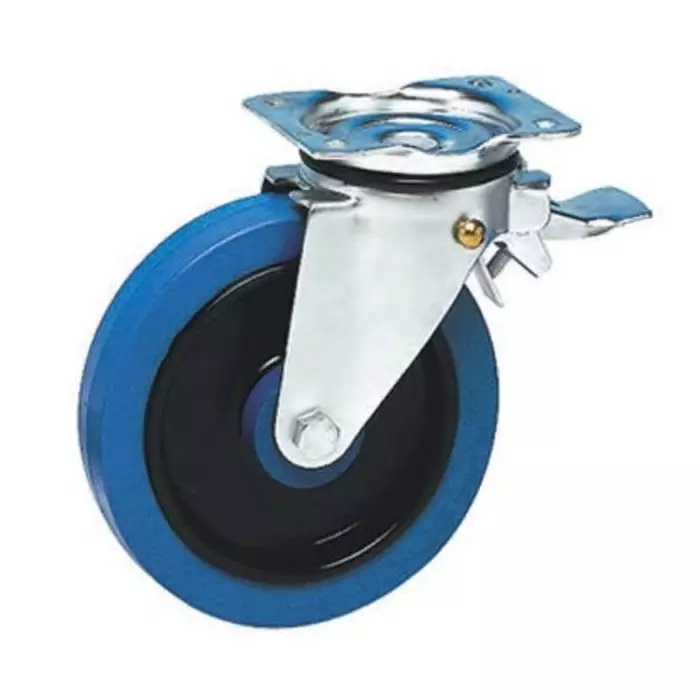 Guitel Hervieu Braked Swivel Castor Wheel 400 Kg Capacity 200 mm Wheel, 13817224