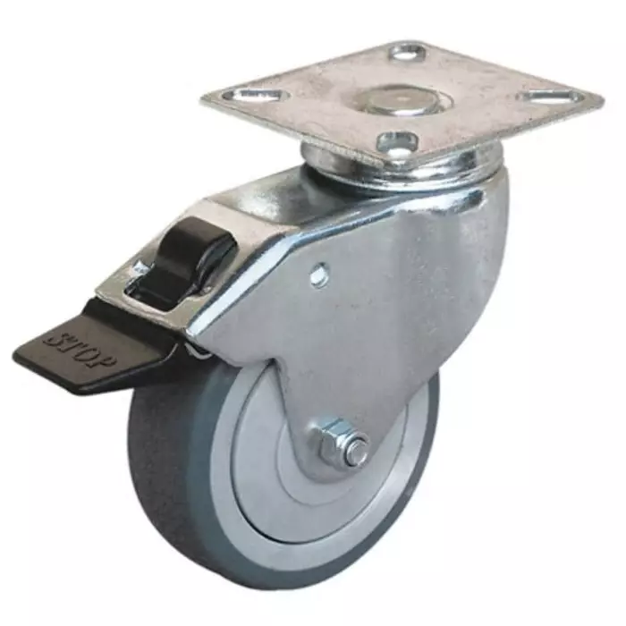 Guitel Hervieu Braked Swivel Castor Wheel 60 Kg Capacity 75 mm Wheel, 366722