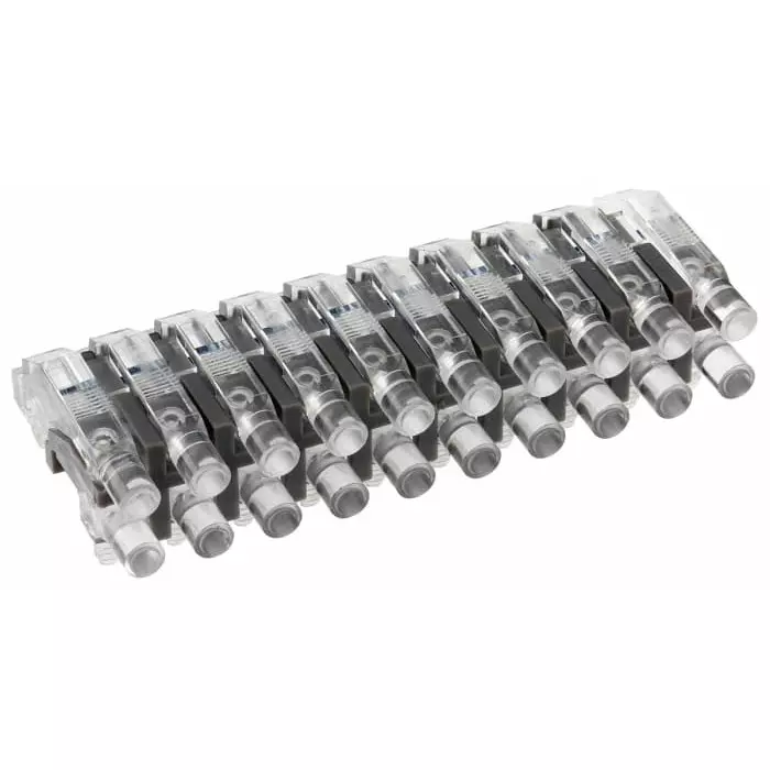 MENTOR PCB Mounted 20-Way Right Angle LED Light Pipe Bi-Level-Row Clear Round Lens, 1270.101 (Pack of 2 Pcs)