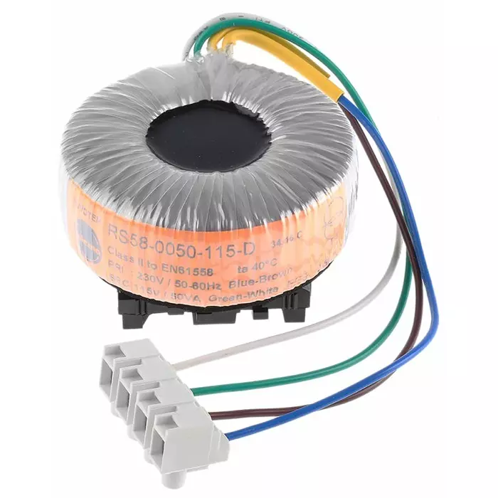 Nuvotem Talema Toroidal Transformer 230V AC 115V AC 50VA 1 Output, 58-0050-115-D