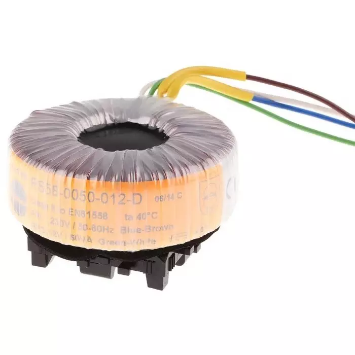 Nuvotem Talema Toroidal Transformer 230V AC 12V AC 50VA 1 Output, 58-0050-012-D