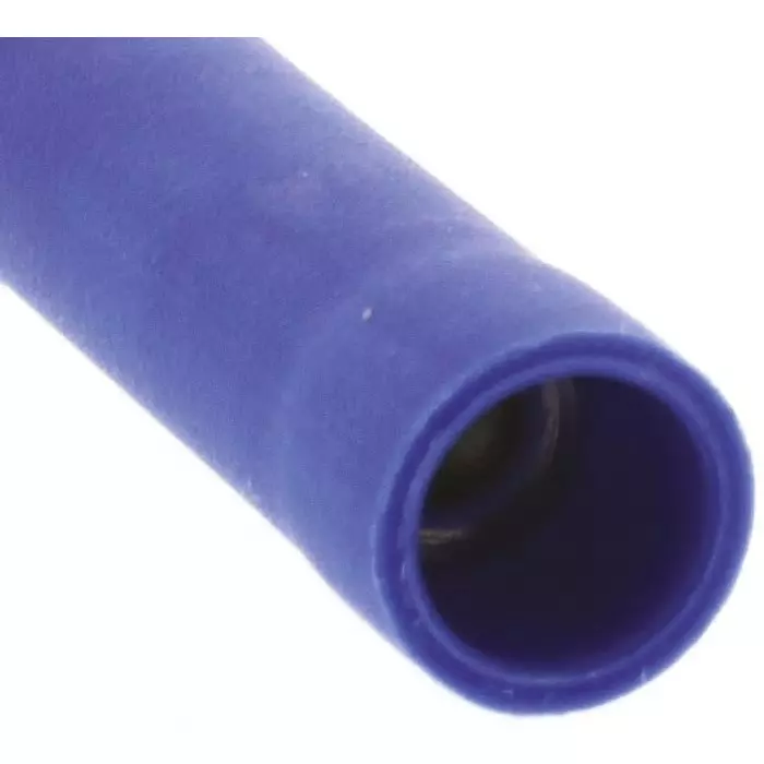 JST (JAPAN SOLDERLESS TERMINALS) FVC Butt Splice Connector Blue Insulated 16 - 14 AWG, FVC-2(PA) (Pack of 100 Pcs)