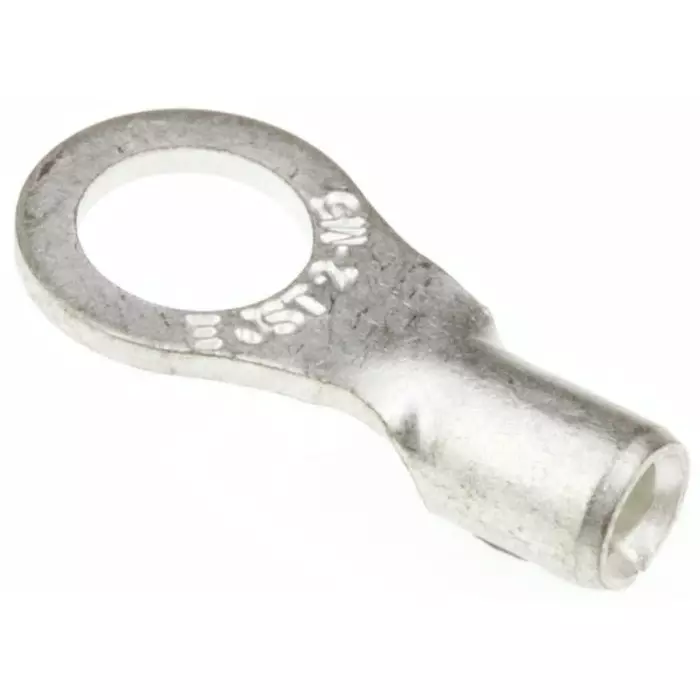 JST (JAPAN SOLDERLESS TERMINALS) R Uninsulated Ring Terminal 5mm Stud Size 1mm² to 2.6mm² Wire Size, 2-M5 (Pack of 100 Pcs)
