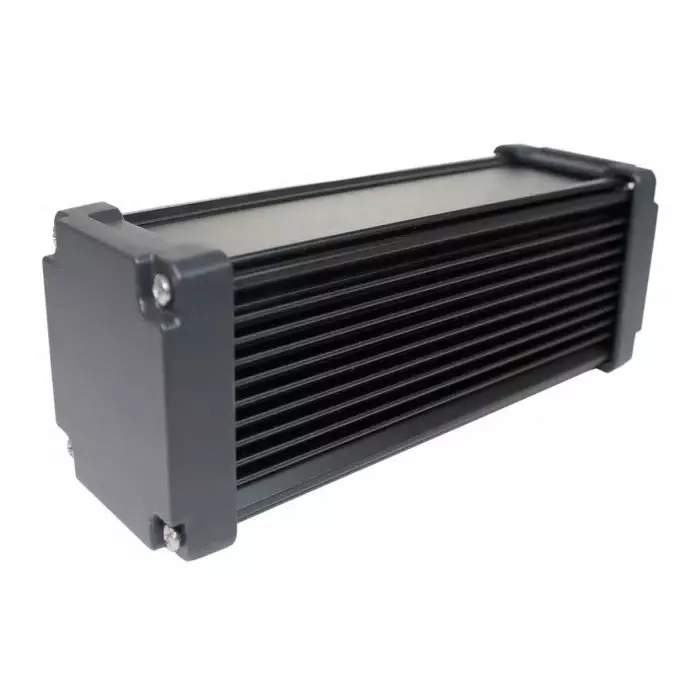 Takachi Electric Industrial AWN Black Aluminium Heat Sink Case 220x86.3x86.3 mm, AWN9-9-22EBB