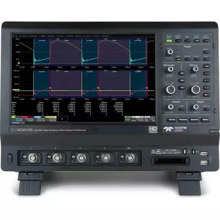Teledyne LeCroy Bench Oscilloscope 350 MHz 4 Analogue Channels 16 Digital Channels - RS, HDO4034A-MS