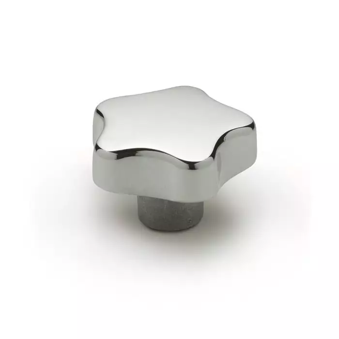 Elesa Natural Cast Aluminium Knob M8 Blind Hole, 169522 (Pack of 10 Pcs)