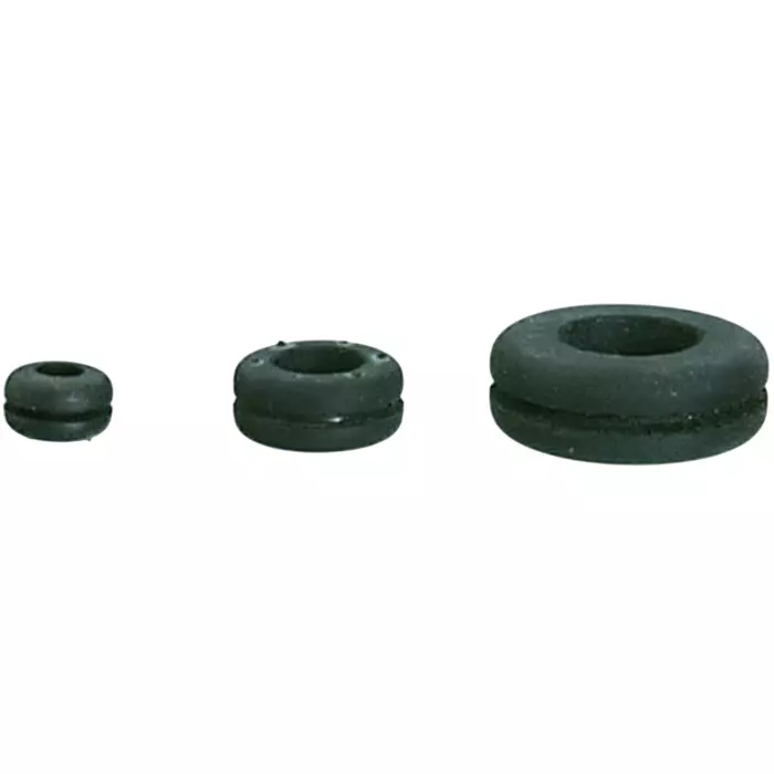 SES Sterling Cable Grommet DK Black PVC 14 mm for Maximum of 8 mm Cable Diameter, 1070026010 (Pack of 100 Pcs)