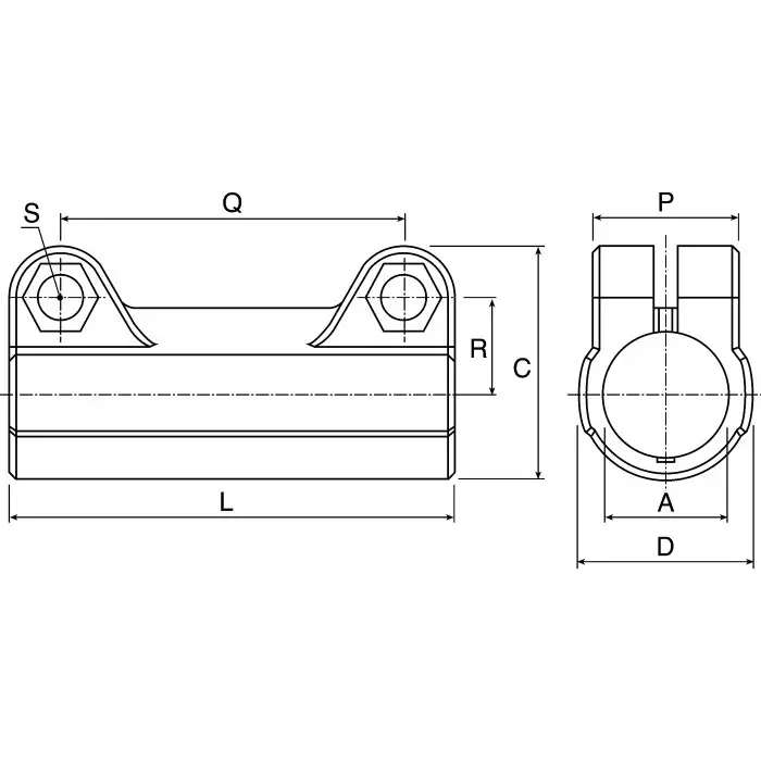 Rose+Krieger Sleeve Clamp Connecting Component Strut Profile 12-18 mm, RK40018CCE (Pack of 10 Pcs)