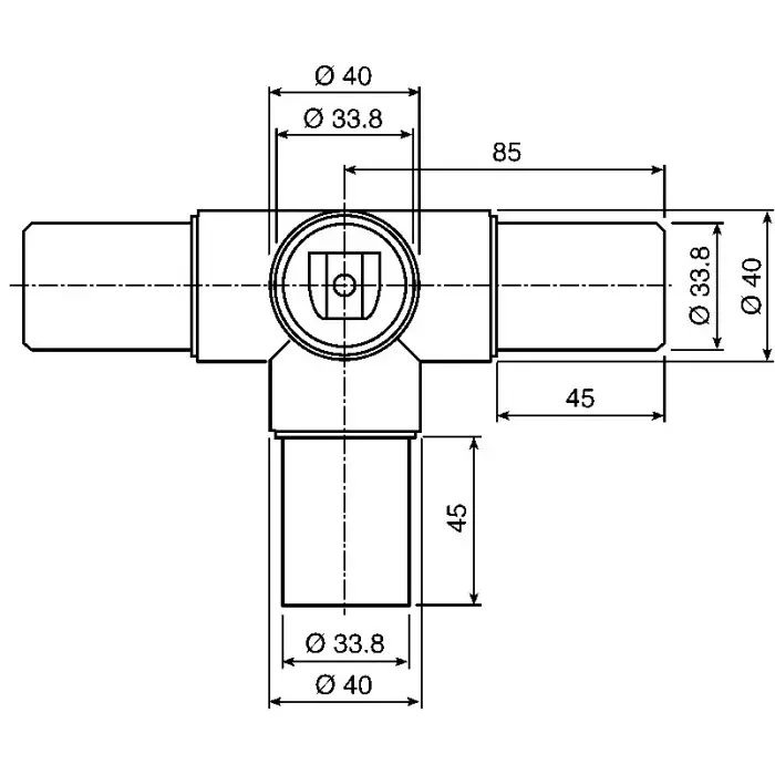Rose+Krieger 90° Connector Connecting Component Strut Profile 40 mm, 11403424025