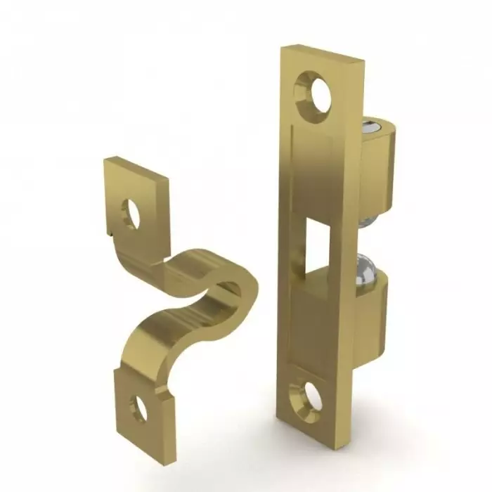 Pinet Ball Catch 49.9 x 11.4mm 4.0mm, 4.3mm Fixing Hole Size, 1673469
 (1 Pair)