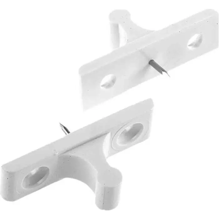 Pinet Roller Catch Plastic 34 x 10mm 3.4mm Fixing Hole Size (Pack of 2 Pcs)