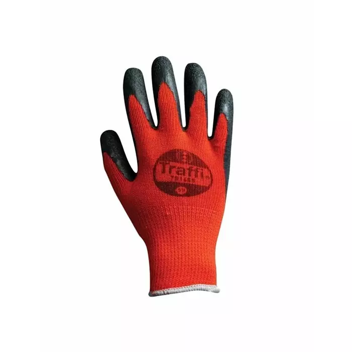Traffi Polycotton Work Gloves Latex Coating Red Size 12, A-TG1850-RD-12