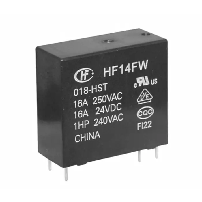 Hongfa Europe GMBH PCB Mount Power Relay 5V DC Coil 20A Switching Current SPDT, HF14FW/005-ZPTF (Pack of 2 Pcs)
