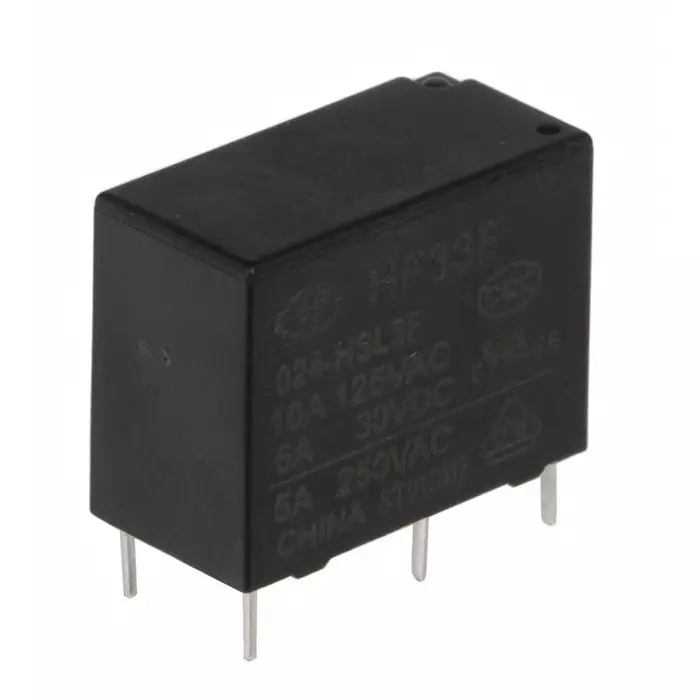 Hongfa Europe GMBH PCB Mount Power Relay 24V DC Coil 10A Switching Current SPST, HF33F/024-HSL3F (Pack of 5 Pcs)