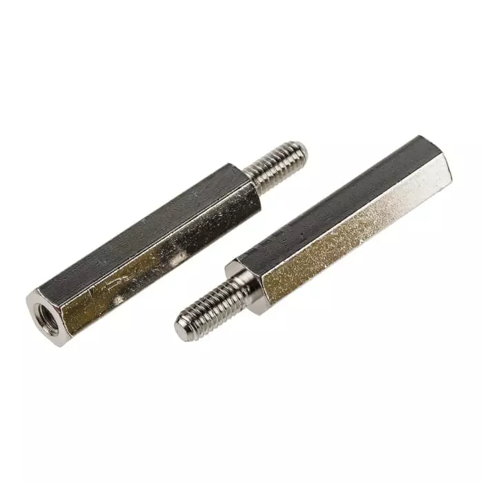 ESSENTRA COMPONENTS Standoff M4 Thread 30 mm Body Brass Male/Female, HTSB-M4-30-7-2