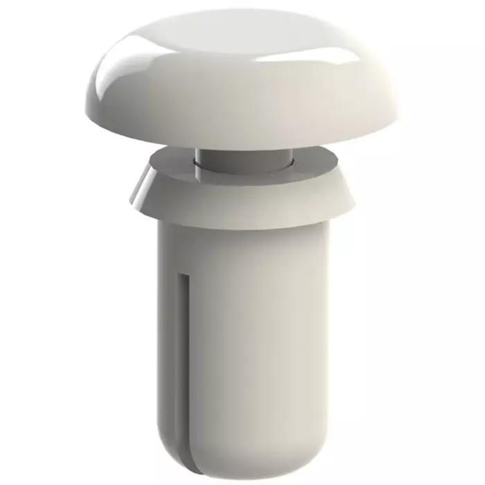 ESSENTRA COMPONENTS Nylon Snap Rivet 2.6 mm, White