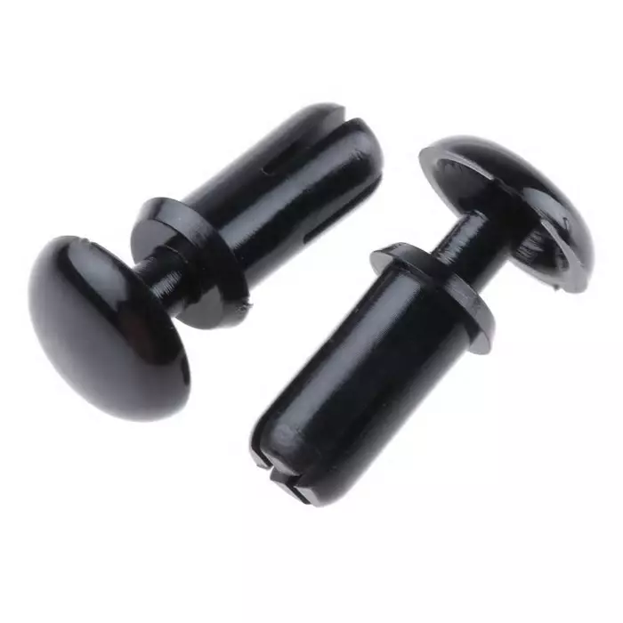 ESSENTRA COMPONENTS Nylon Snap Rivet 3.5 mm, Black