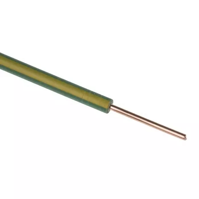 RS PRO Hook Up Wire Green/Yellow 1 mm² 17 AWG 1/1.13 mm 100 m PVC Insulation