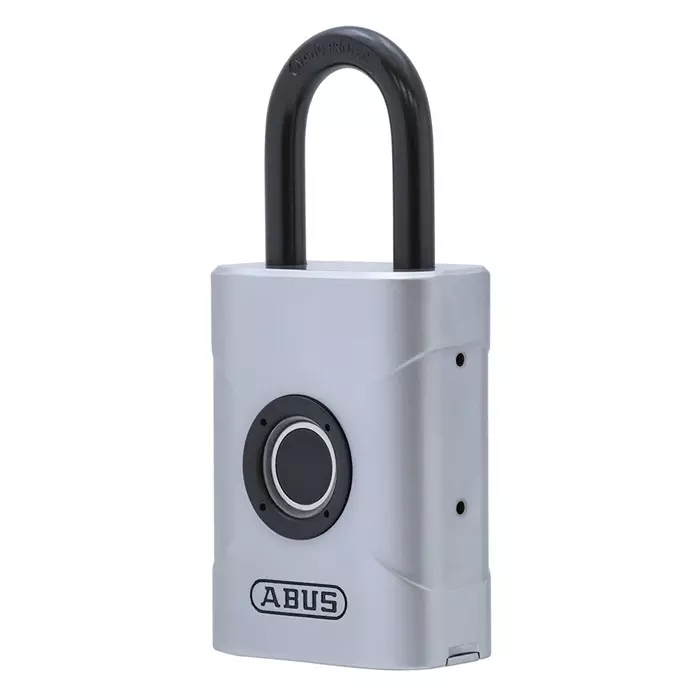 ABUS Fingerprint Weatherproof Die Cast Zinc Padlocking Device 6.5 mm Shackle 45 mm Body, 62575