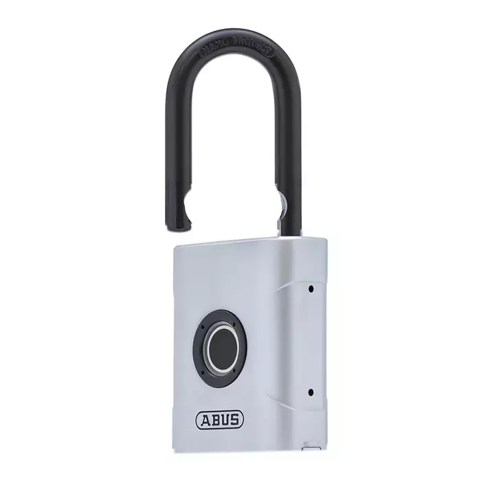 ABUS Fingerprint Weatherproof Die Cast Zinc Padlocking Device 6.5 mm Shackle 45 mm Body, 62575