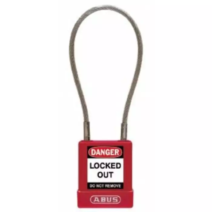 ABUS Key Weatherproof Aluminium Padlock Keyed Alike 7 mm Shackle 40 mm Body, 76/40CAB40 Rouge