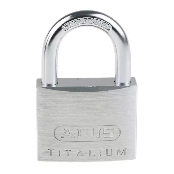 ABUS 64TI Key Weatherproof Titanium Weatherproof Padlock 8 mm Shackle 50 mm Body, 64TI/50
