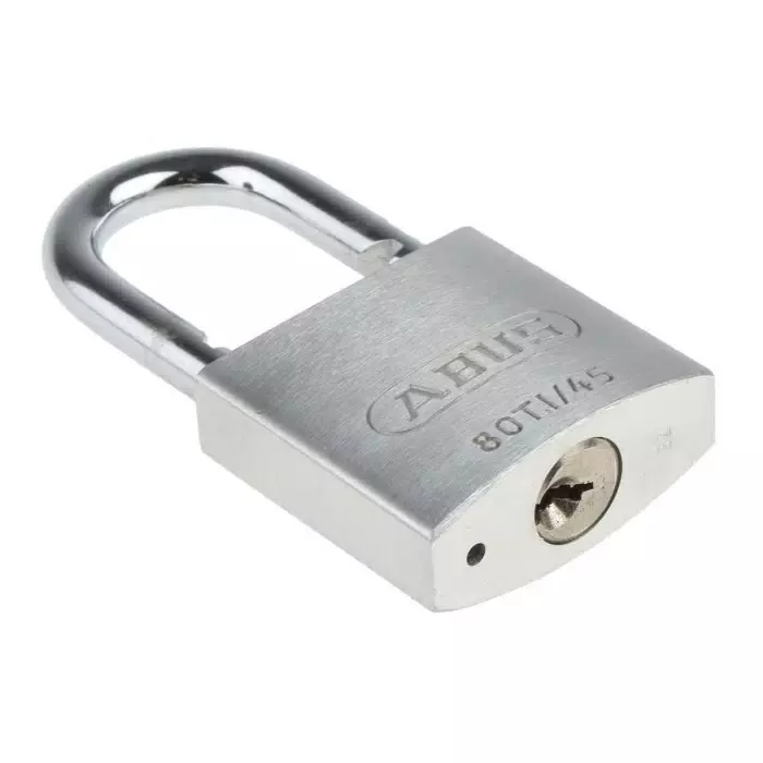ABUS Key Weatherproof Titanium Weatherproof Padlock 8 mm Shackle 45 mm Body, 80TI/45